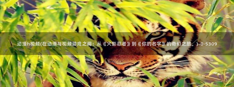 国产动漫：动漫h视频(在动漫与视频游戏之间：从《火影忍者》到《你的名字》的奇幻之旅。)